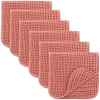 Vista 55 de Comfy Cubs - Paquete de 10 paños de muselina para eructos, 20 x 10 pulgadas, grandes, 6 capas, 100 % algodón, ultraabsorbentes, suaves, seguros