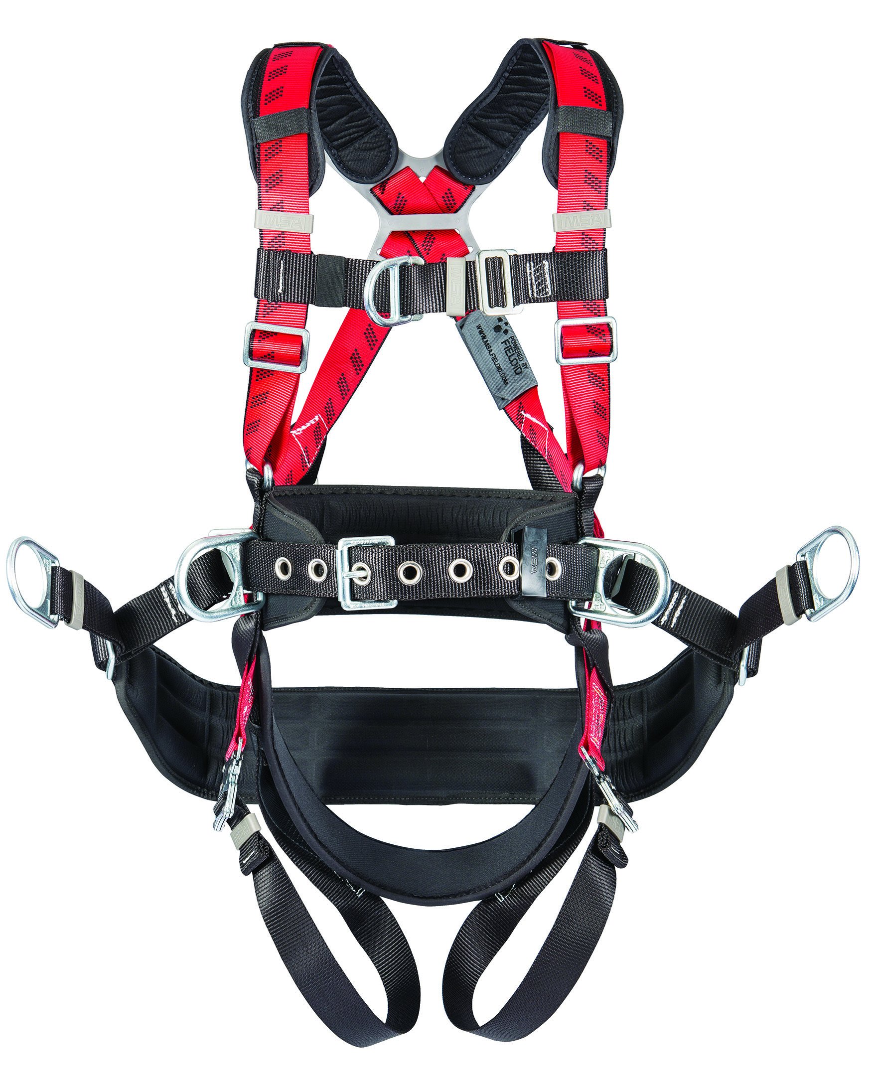 MSA 10048344 TechnaCurv Tower Harness with Integral Backpad