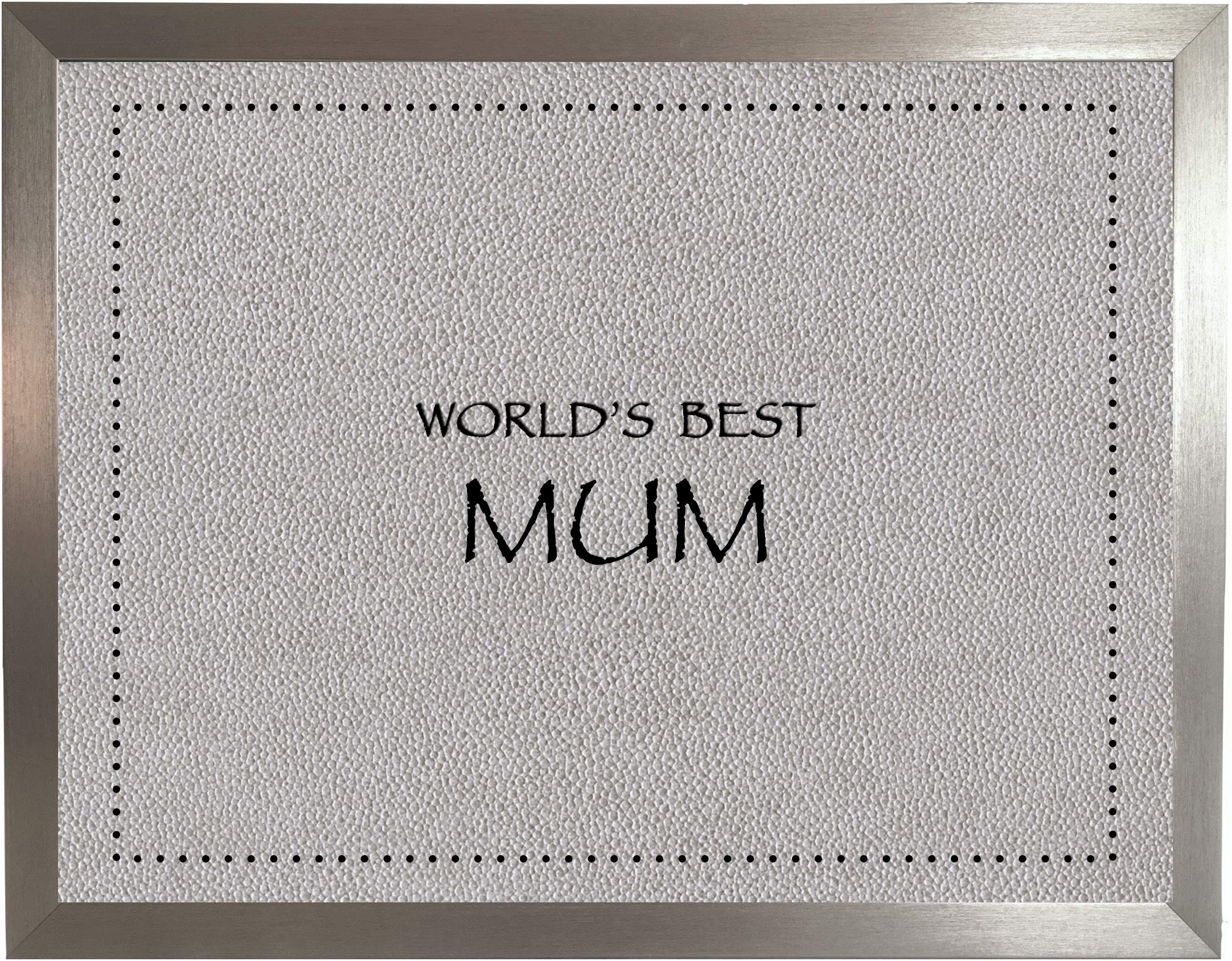 Trove Homewares World's Best Mum Faux 4 Silver Lap Tray: Bean Bag Padded Cushion Eating Table (World’s Best Mum Faux 4 Silver)