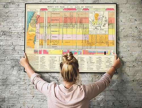 Miniatura 2 de Guía de estudio bíblico  Tabla de línea de tiempo bíblica  Arte cristiano  Sin marco 23 x 30  Regalos de Jesús  Póster para decoraciones de aula