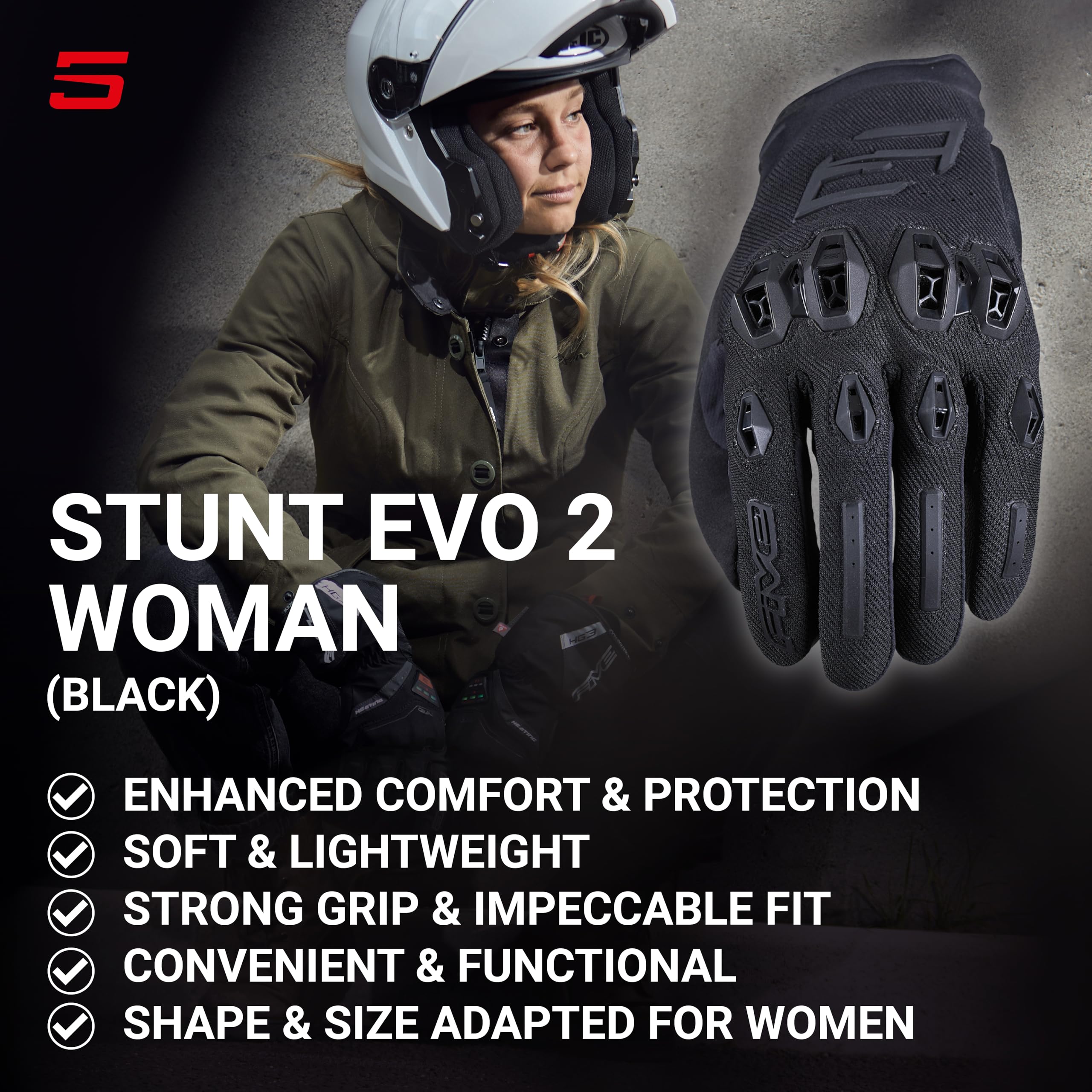 Five バイク用 ファイブ　スタント2エボレザー 美品　Mサイズ Amazon | ファイブ(FIVE) バイクグローブ ブラック (サイズ:M) STUNT