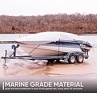 Vista 5 de Fundas para lanchas remolcables: cubierta de poliéster resistente al agua de grado marino, compatible con lanchas de bajo casco V o tri-casco