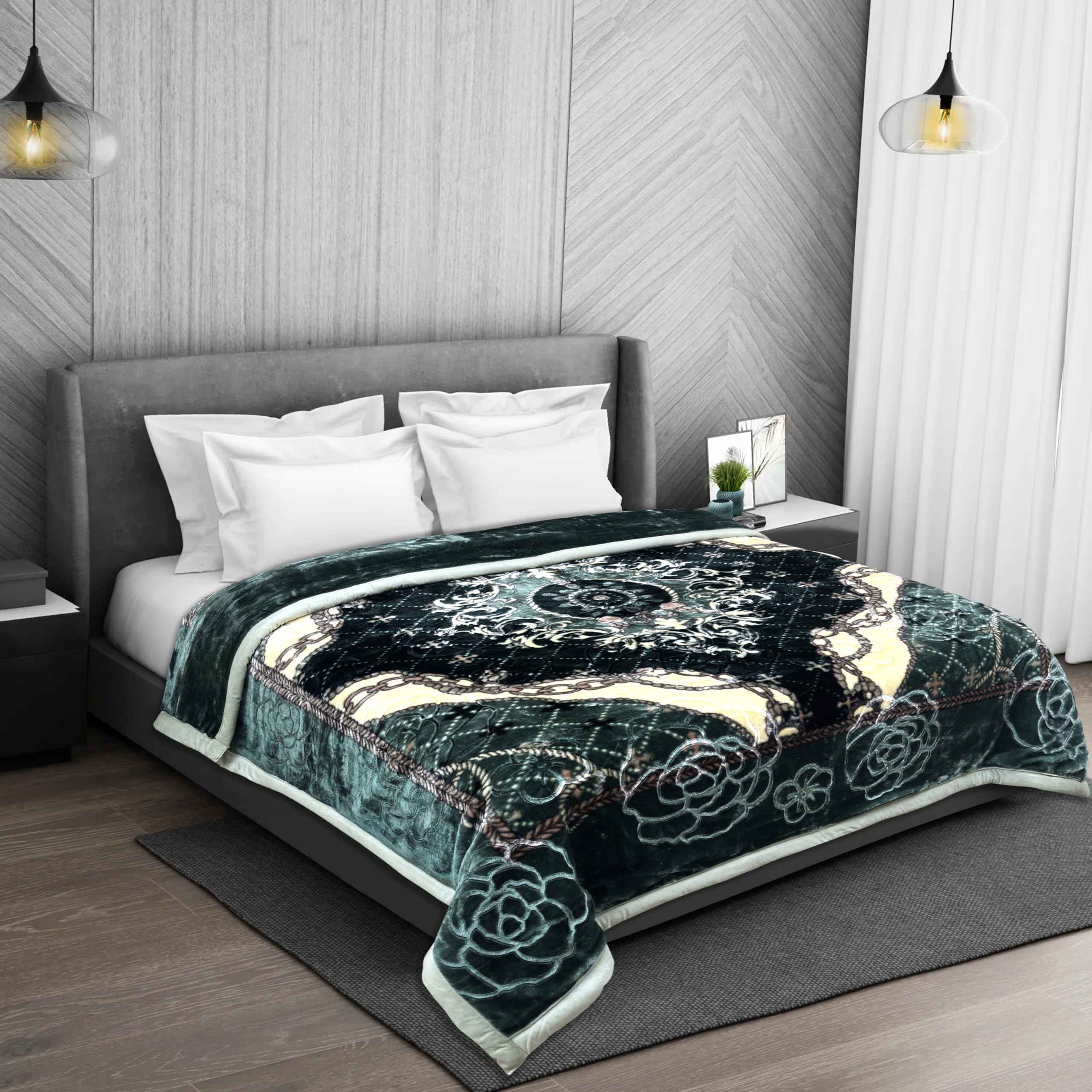 Signature Super Soft Double Layered Blanket for Extreme Winters(1100 GSM) (Double Bed, Alarm Snoozer-Classic Forest Edition)-picture-38