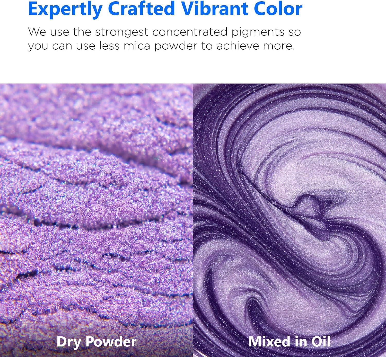 Rolio Premium Mica Powder - Lilac (50G / 1.76oz) - 1 Jar of Purple Pigment Powder for Epoxy Resin, Dye, Soap Making, Nail Polish, Paint, Candle Making, Bath Bombs, Slime