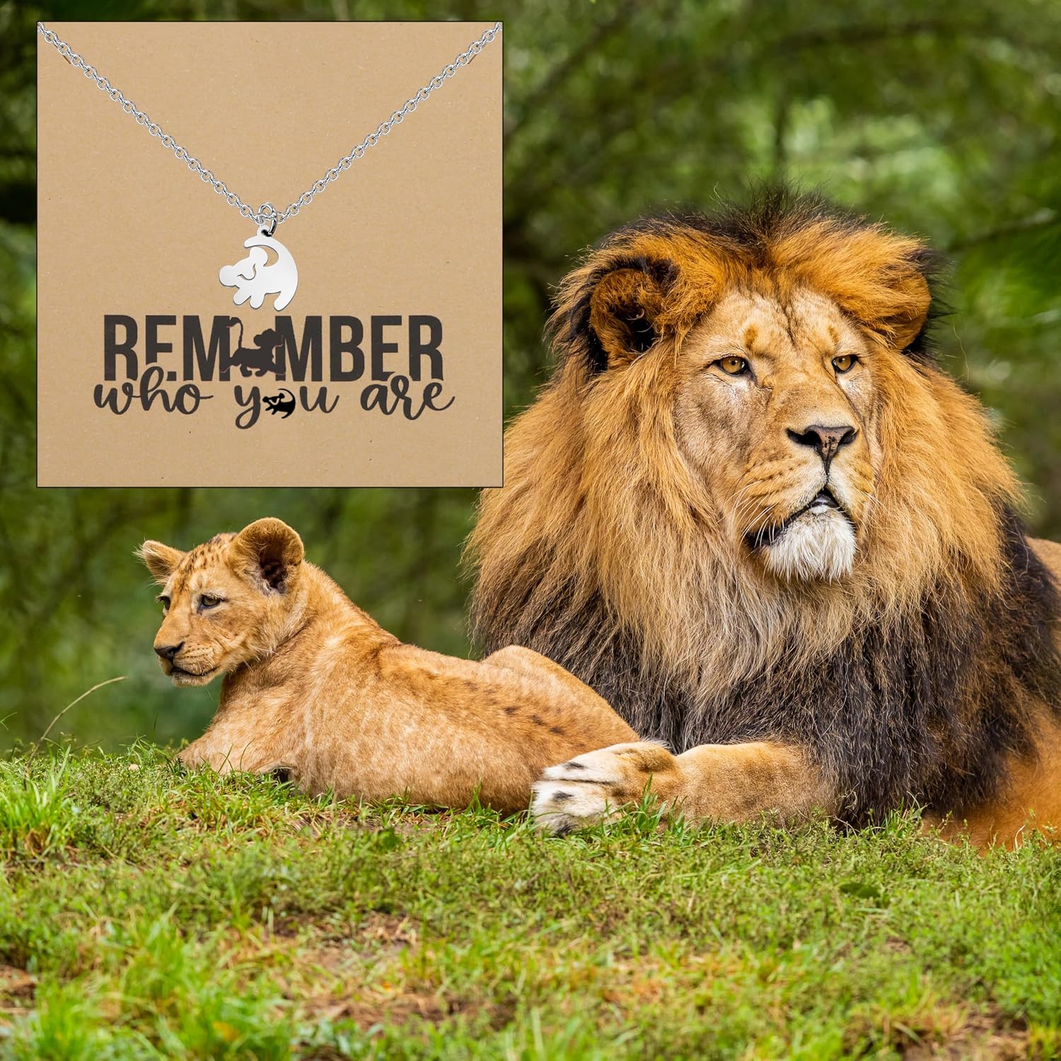 FOTAP Lion Necklace Lion Lover Bracelrt Earrings Animal Kingdom Gift