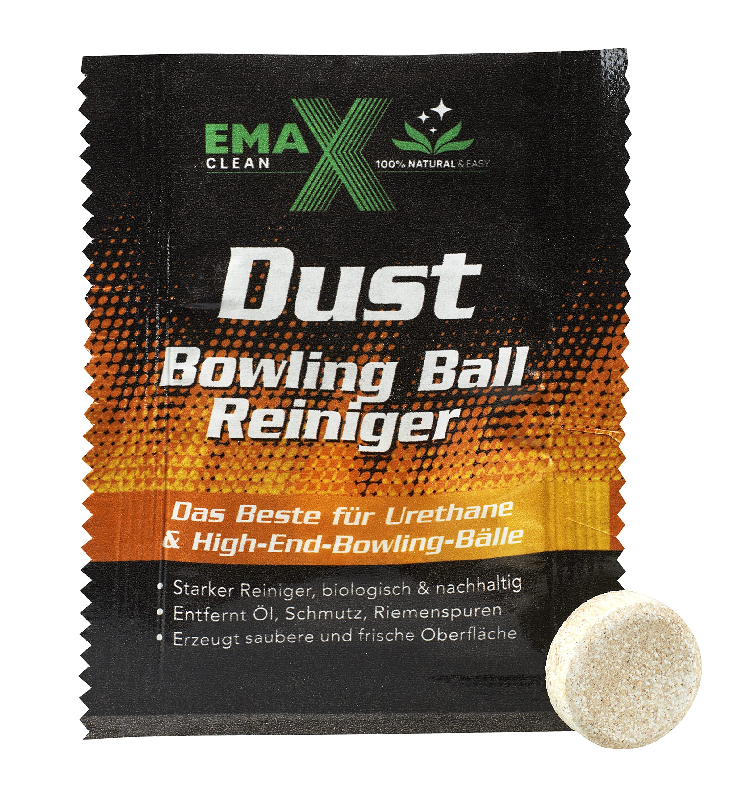 DUST | Bowling Ball Reiniger | Revolutionärer Reiniger für High-End und Urethan Bowlingbälle | Intensive Reinigung von Bowling-Kugeln | Ball-Cleaner in Tab-Form