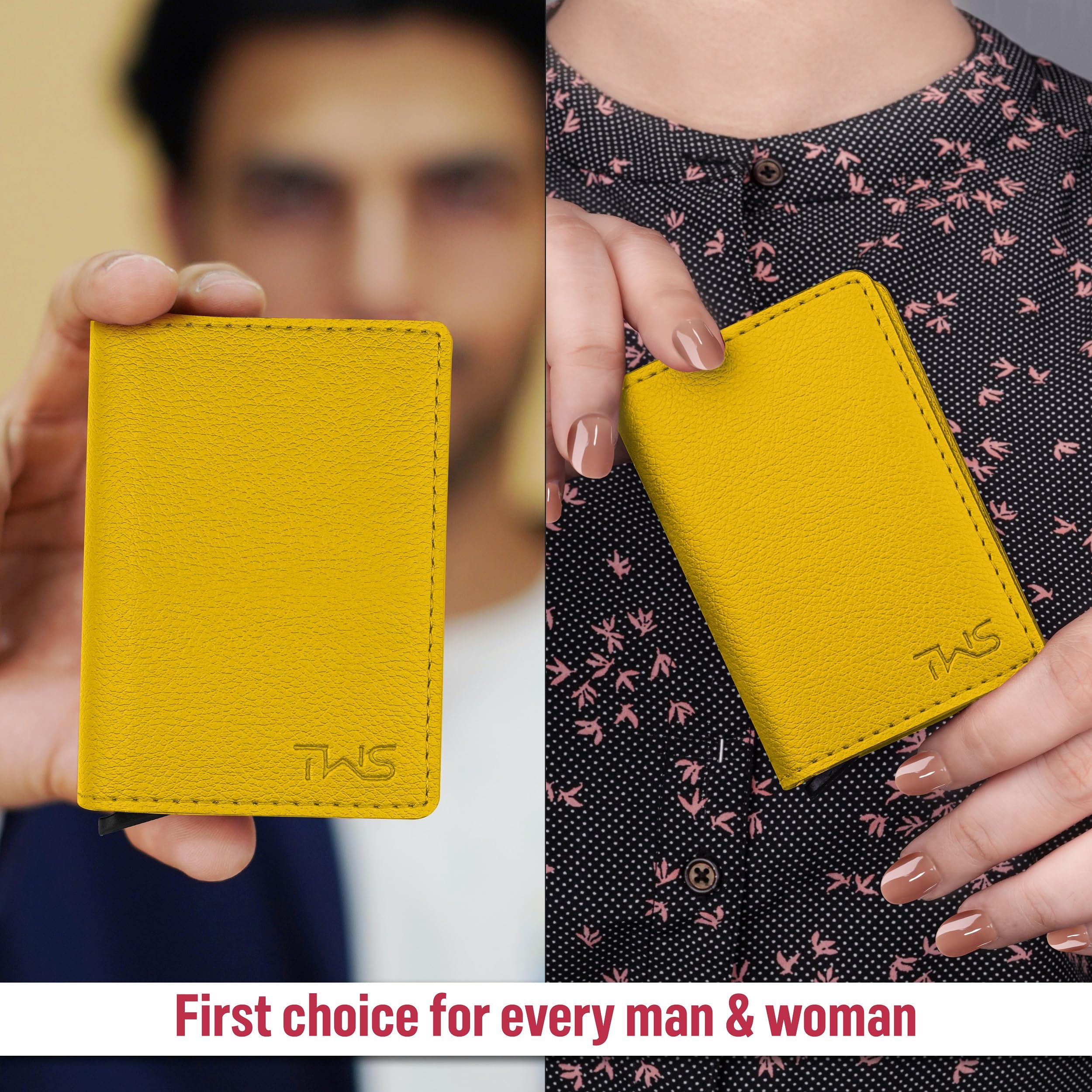 The Wallet Store Vivid Vault RFID Protected Metal Cardholder - Yellow