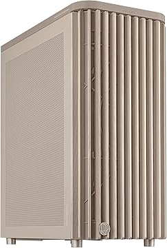 ProArt PA401 Wood Edition Beige Mesh-Panel ATX case, GPU Support for up to 315mm in Length, 240mm Radiator Support, Pre-Installed 160mm Fans, Power and Reset Button Lock, Detachable PSU Bracket