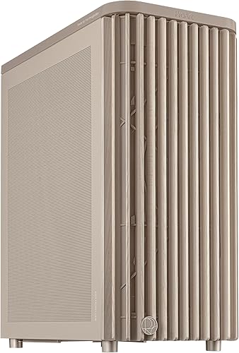 ProArt PA401 Wood Edition - Carcasa ATX con panel de malla beige, soporte de GPU para hasta 12.402 in de longitud, soporte de radiador de 9.449 in,