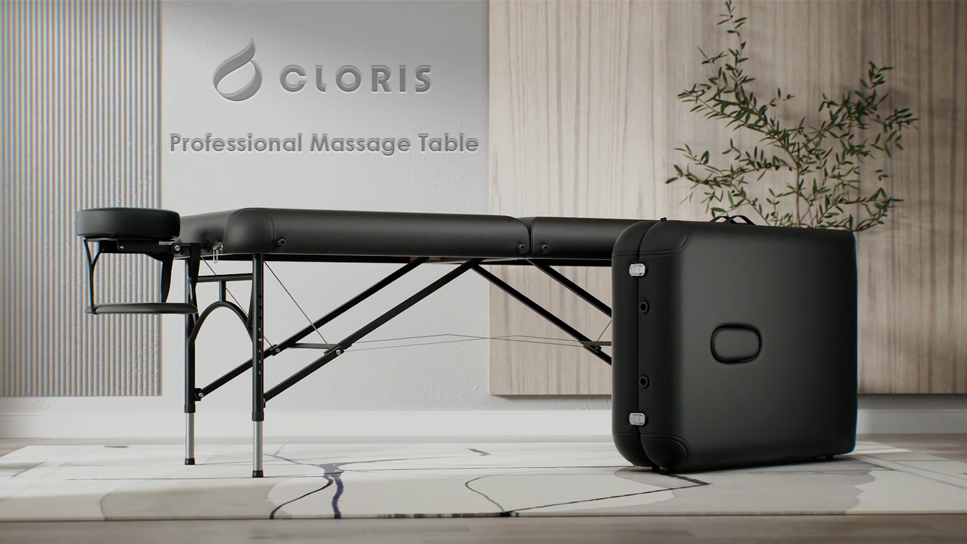 CLORIS 84" Professional Portable Massage Table - 3-Fold, 1100LBS Capacity, Adjustable Height
