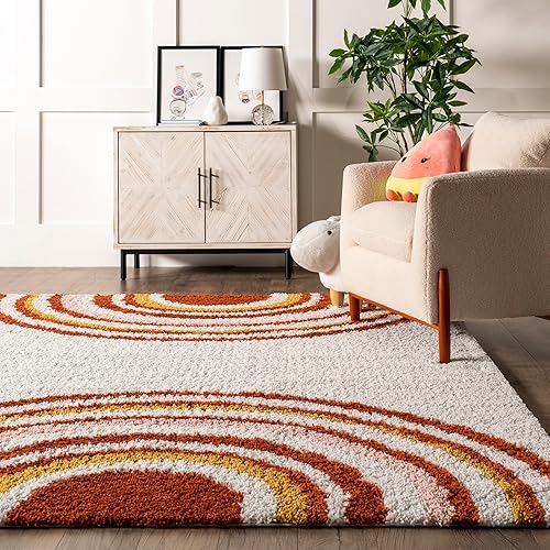 Miniatura 9 de nuLOOM Dotty Graphic - Alfombra de pasillo de 2 x 6 pies para sala de estar, dormitorio, comedor, guardería, entrada, pasillo, naranjamarfil