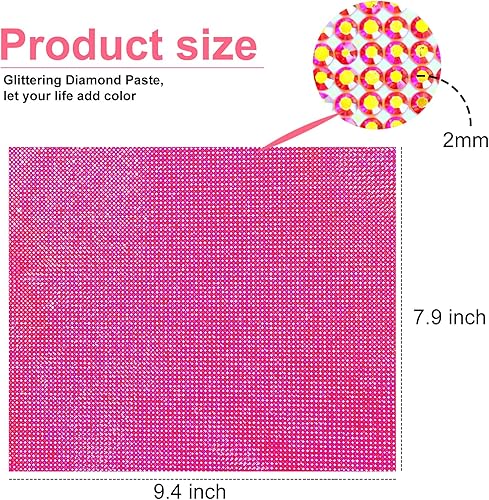 Vista 179 de Outus 12000 piezas de lámina de strass Bling Bling, calcomanías de strass, autoadhesivas, calcomanías para decoración de autos DIY, calcomanías