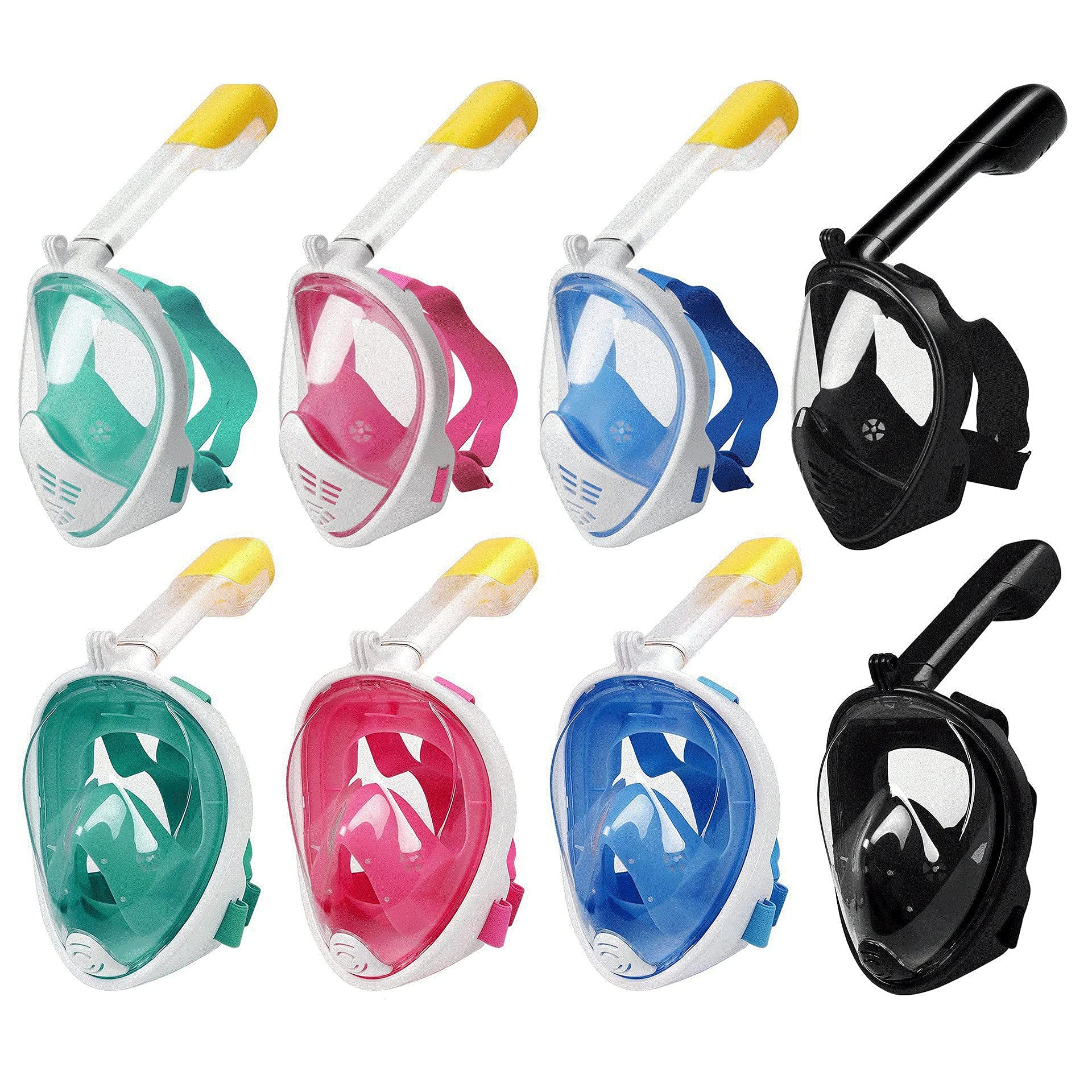 Maschera da Snorkeling Integrale, Maschere da Snorkeling, Maschere da Sub, Maschere da Sub subacquee, antiappannamento, antiperdita, sicure e Impermeabili, per Nuoto, ad