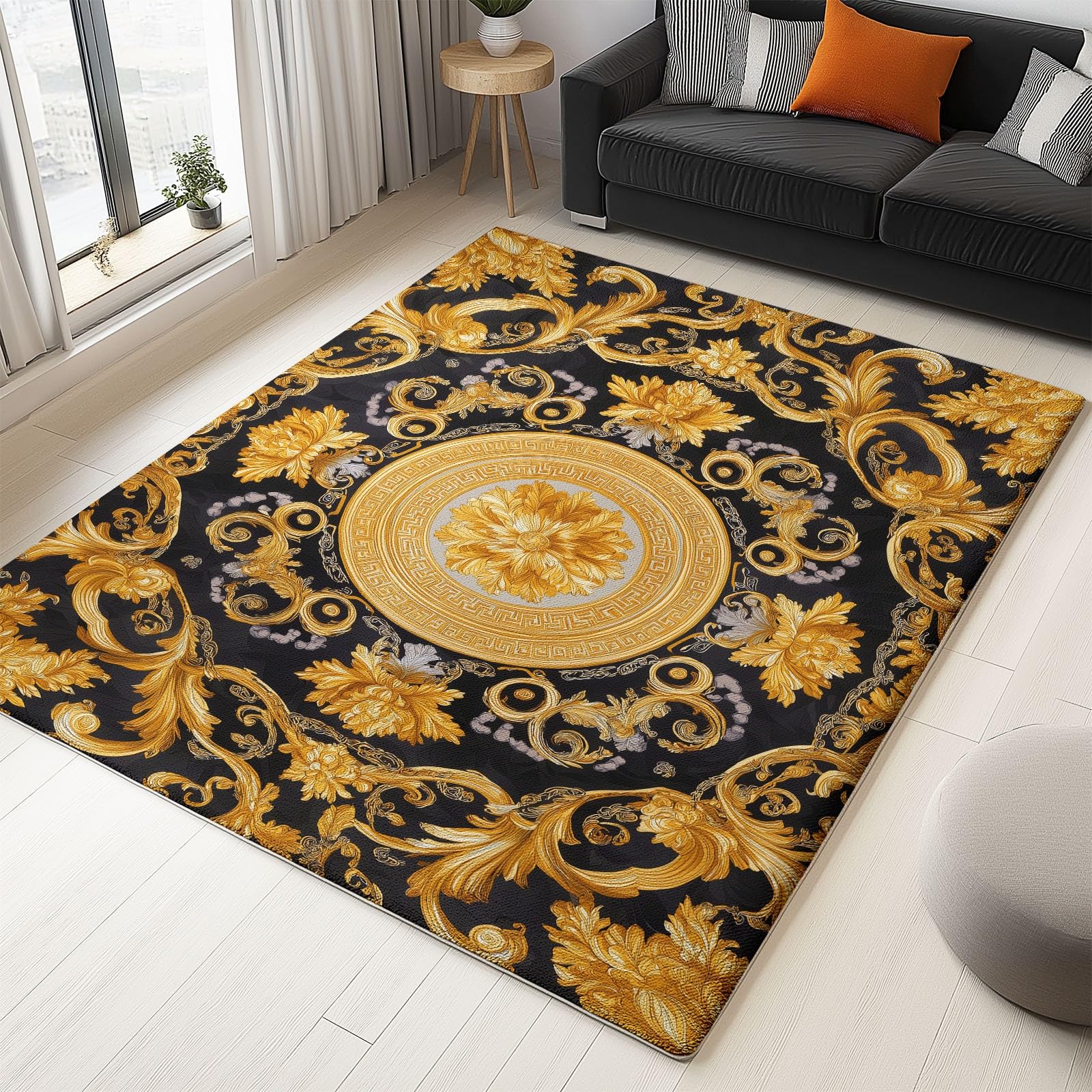 Tapis ultra doux rétro floral 140x200 cm tapis intérieur extérieur chambre