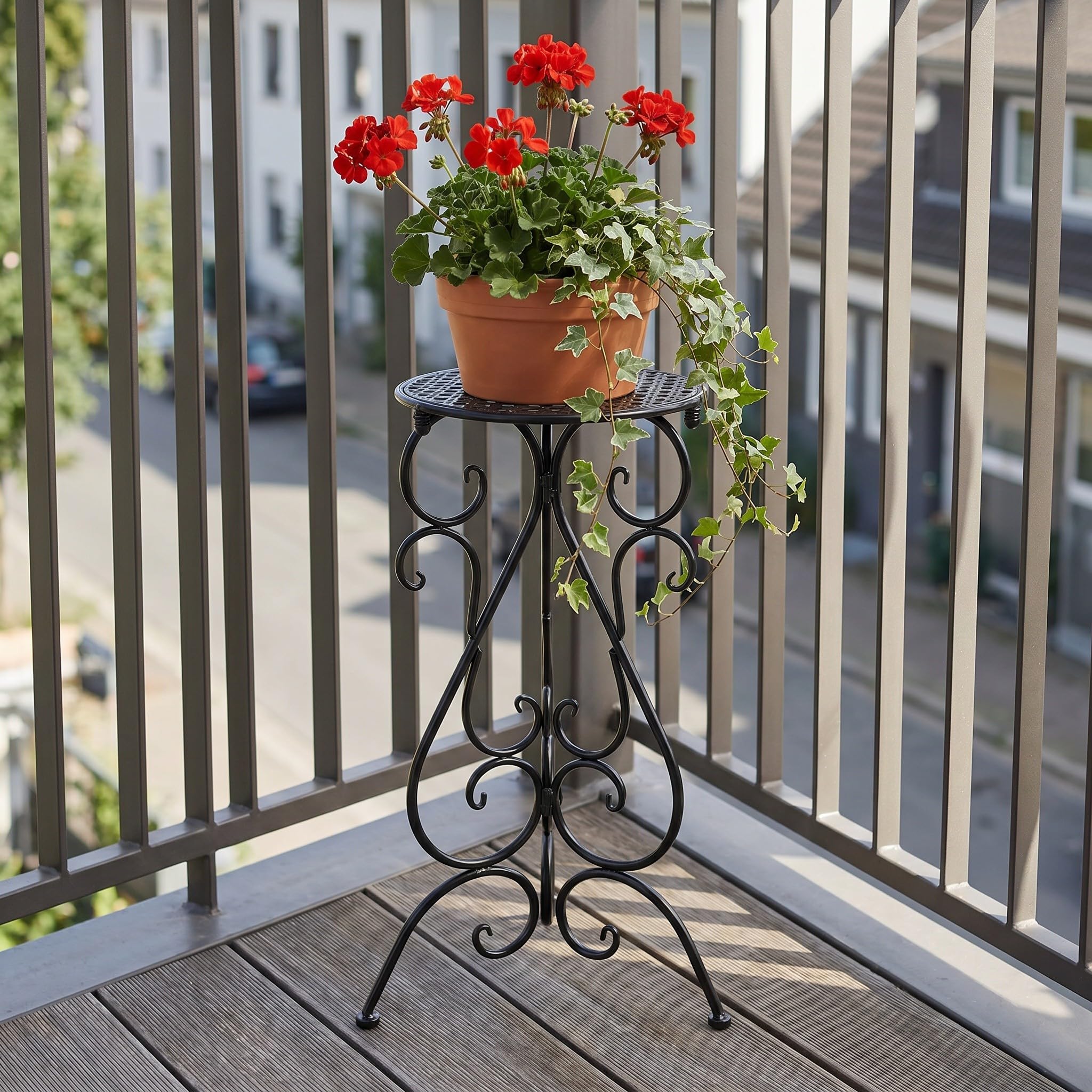 Toddmomy Soporte para bebedero de pájaros para exteriores | Mesa de metal para bebedero de pájaros de 56 cm de altura | Soporte con 3 patas estables para maceta individual, ideal para patio,
