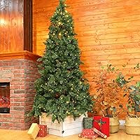 Vista 2 de Macarrie Caja Collar de Árbol de Navidad de Madera, Cubierta de Base de Árbol Lavada, Falda de Caja Rústica, Faldas de Navidad Estilo Granja, Blanco