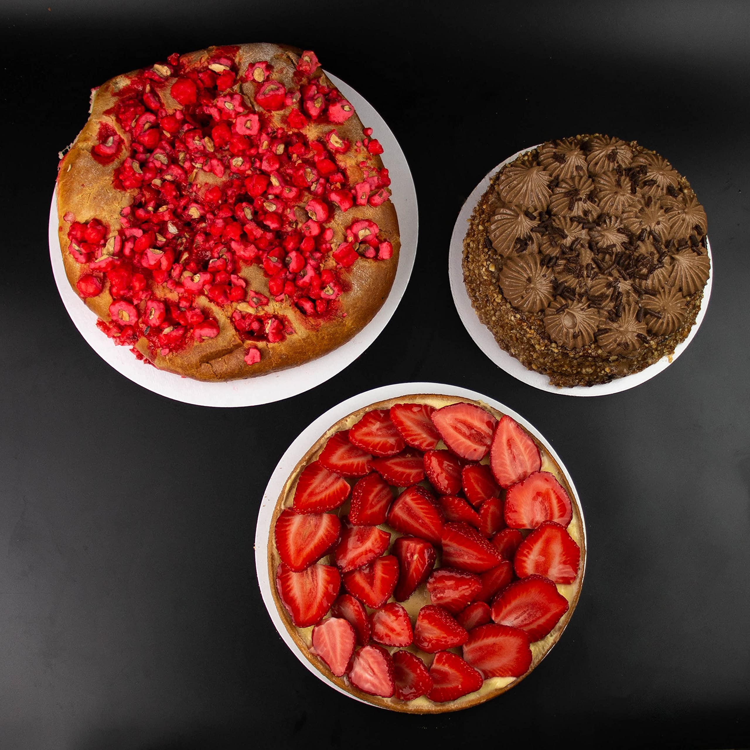 Set Di 10 Supporti Per Torte In Cartone - Riutilizzabili, Anti-grasso, Diametro 28 Cm, Colore Nero/bianco - Foto 6