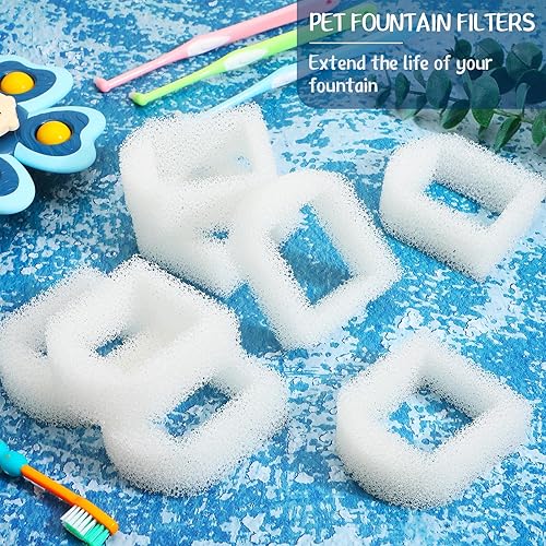 Miniatura 6 de 15 piezas de filtro de repuesto para fuente de agua para mascotas, prefiltro de espuma, fuentes de espuma compatibles con Drinkwell Ceramic y 360 de