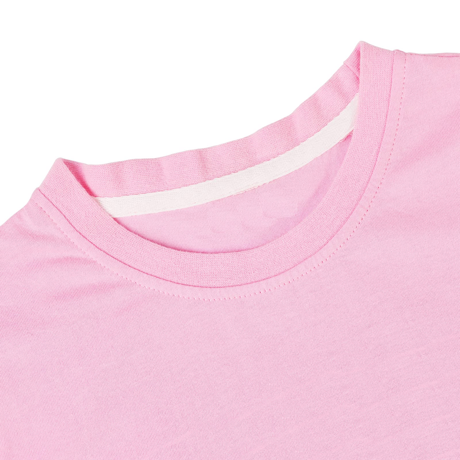 JULGIRL T-Shirt Maglietta a Naniche Corte in Cotone per Ragazze Maglietta per Mambini Morbida Tee Scollo Rotondo