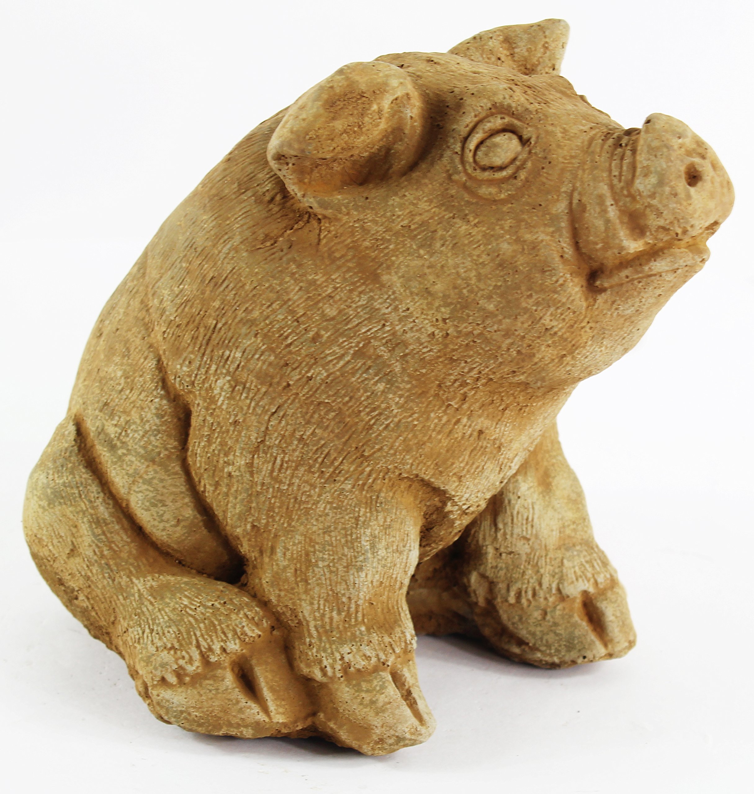 Sleeping Pig Concrete Wall Plaque Cement Pig Figure Cast Stone Garden