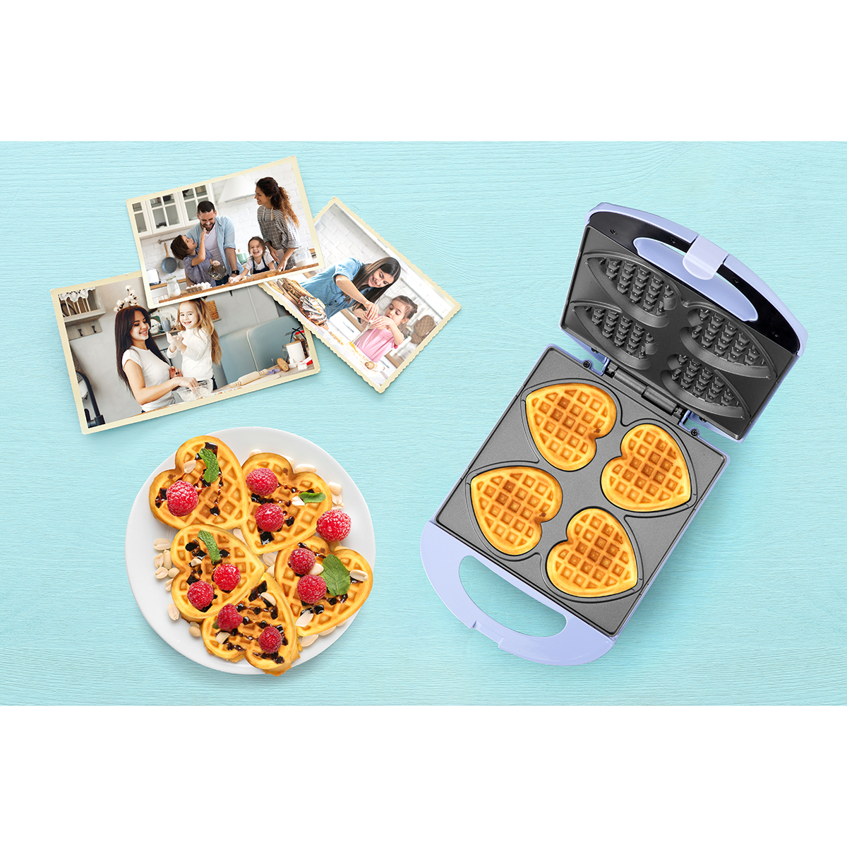 Amazon.com: Holstein Housewares - Non-Stick Heart Waffle