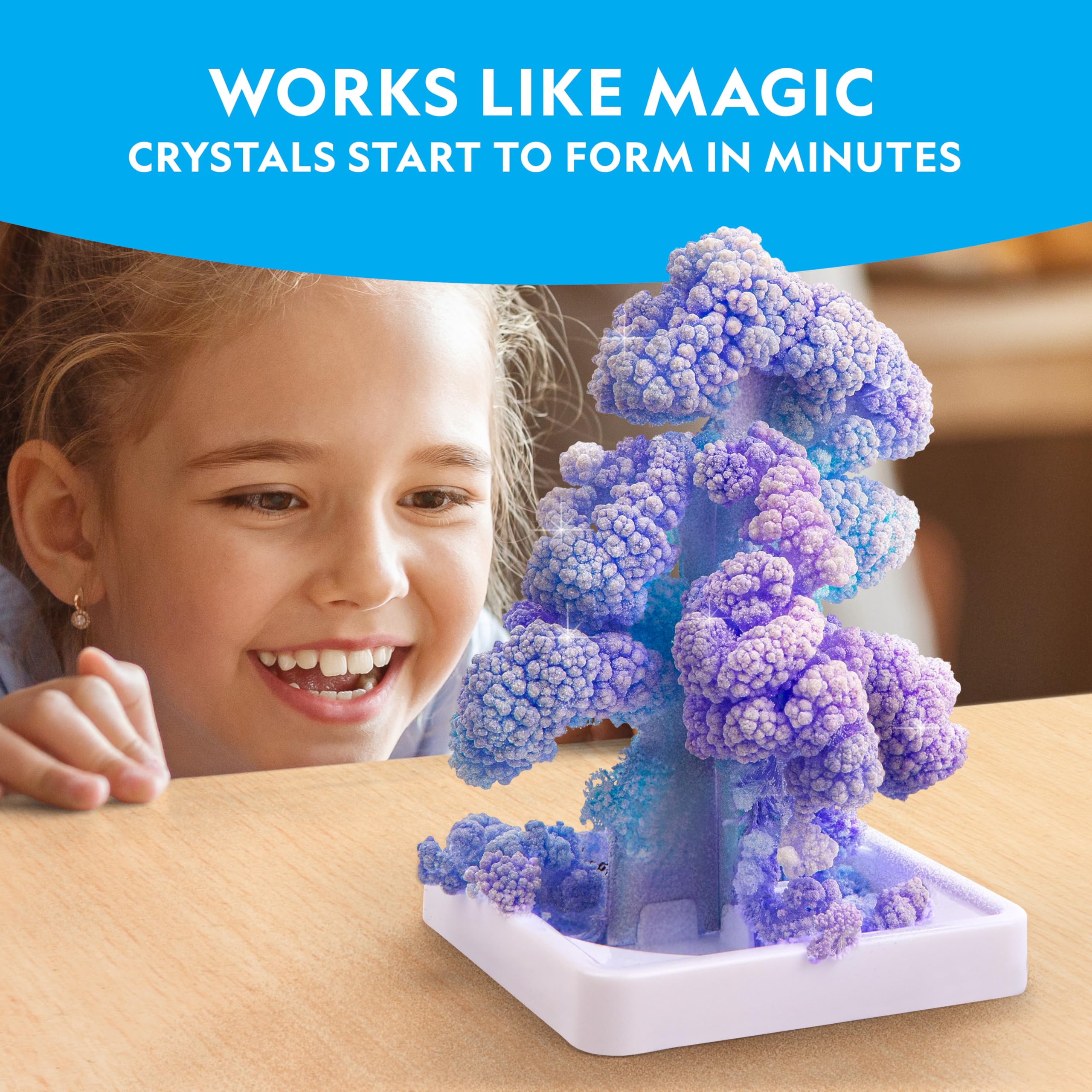 NATIONAL GEOGRAPHIC Craft Kits for Kids, Crystal Growing Kit, Grow 6 Crystal Trees in 6 Hours, Art Supplies, Geode Specimen - Image 2