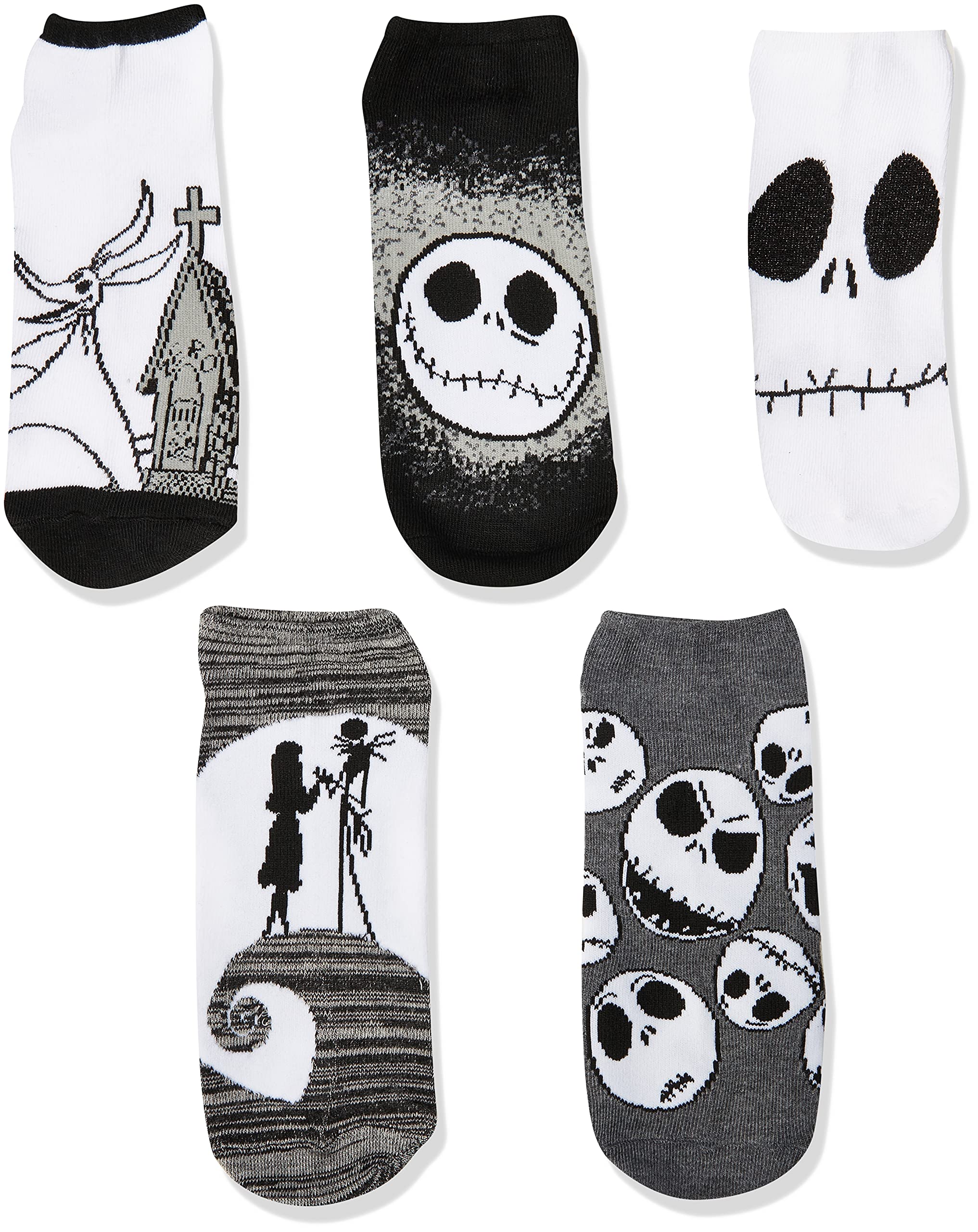 Disney Skarpety na co dzień Kobiety Nightmare Before Christmas 5 Pack No Show Socks