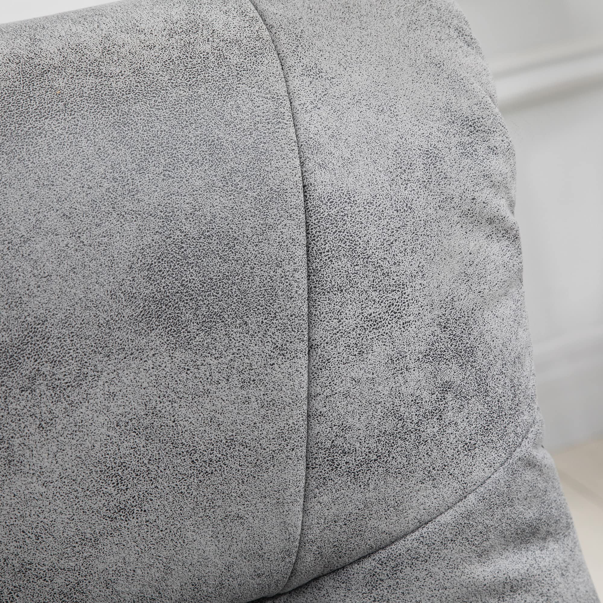 HOMCOM Fauteuil Relax Fauteuil de Relaxation inclinable 135° avec Repose-Pieds pivotant 360° revêtement Microfibre Pieds en Bois Massif Assise épais rembourrée Gris