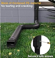 Vista 5 de Extensiones de bajante de canalón de lluvia, extensor de bajante para drenaje de agua de lluvia flexible, tubo de extensión de drenaje de boquilla