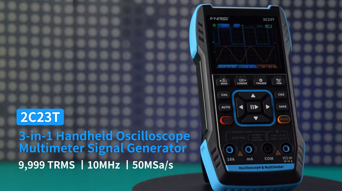 FNIRSI 2C23T 3 in 1 Handheld Oscilloscope Multimeter DDS Generator