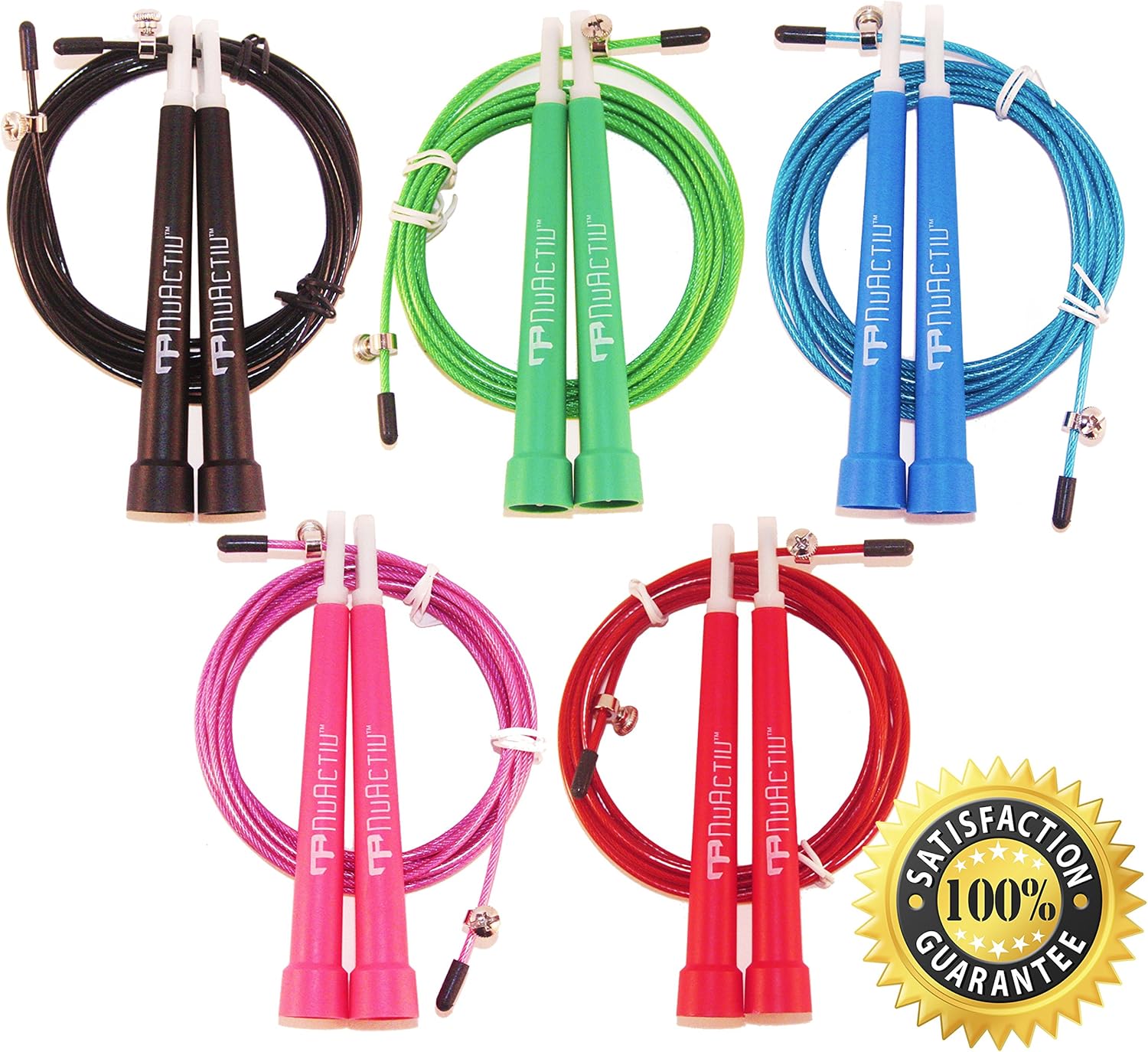 NuActiv Speed Cable Jump Rope Double Unders 5 Colors to Choose from! Sports