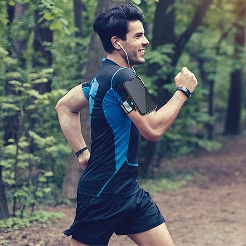 Miniatura 5 de SPORTLINK Compatible con iPhone 13 Pro - Brazalete para teléfono celular para correr, con funda transparente a prueba de golpes y soporte para