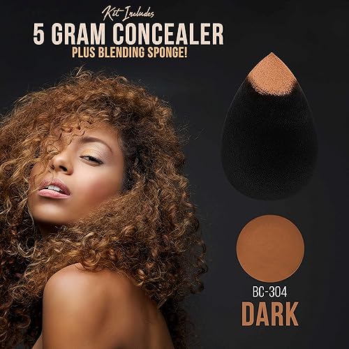 Vista 16 de Belloccio Sistema completo de maquillaje cosmético inalámbrico con 4 tonos de base justa, kit profesional de 18 piezas, imprimación hidratante, 4