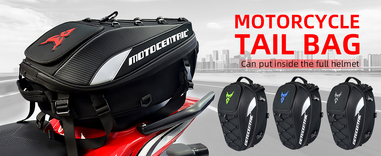 Amazon.com: MOTOCENTRIC Motorcycle Tail Bag, 25L-38L Waterproof 