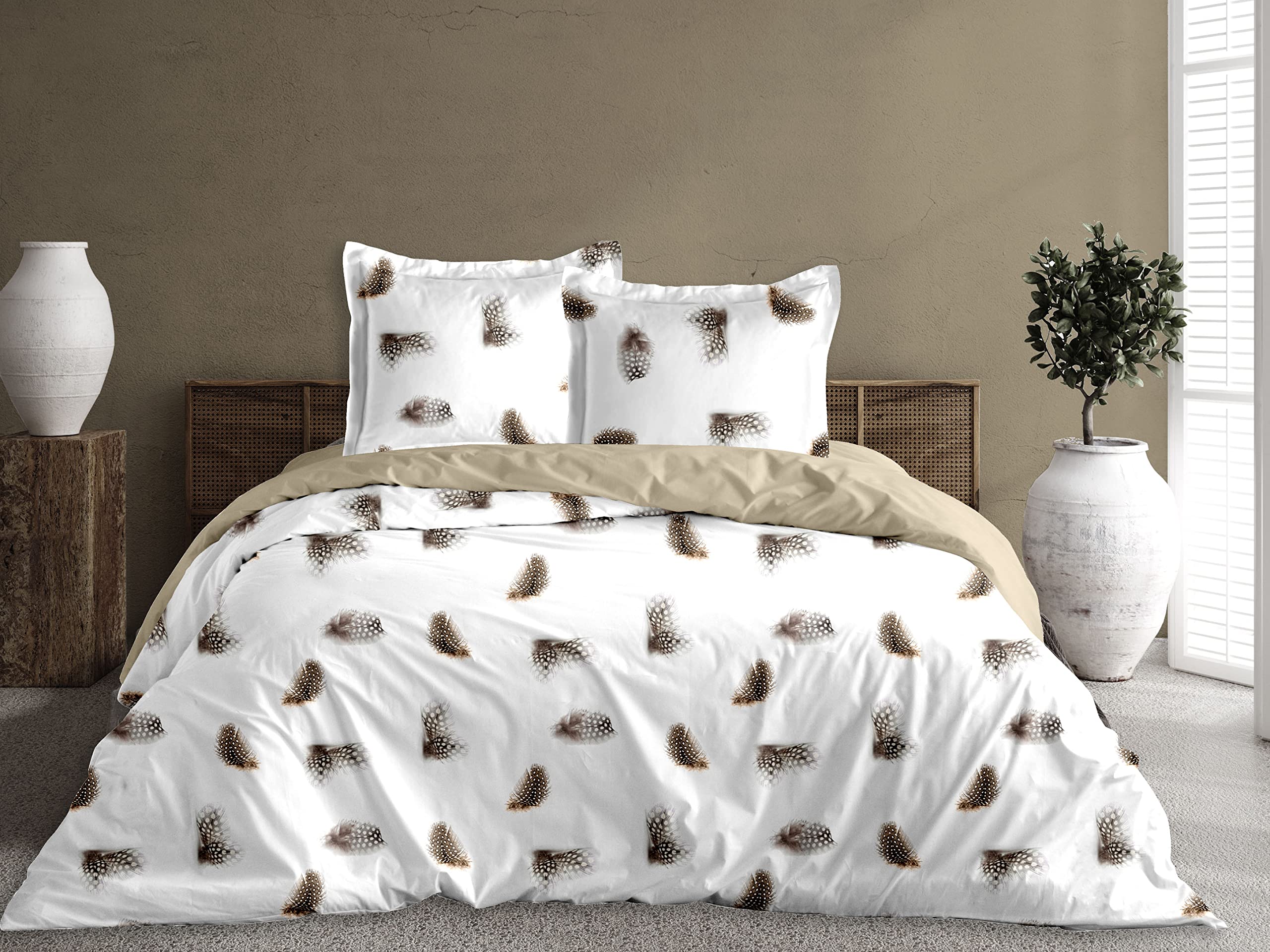 CALITEX 3-Piece Bedding Set 260 x 240 cm, Grey, 260_x_240_cm