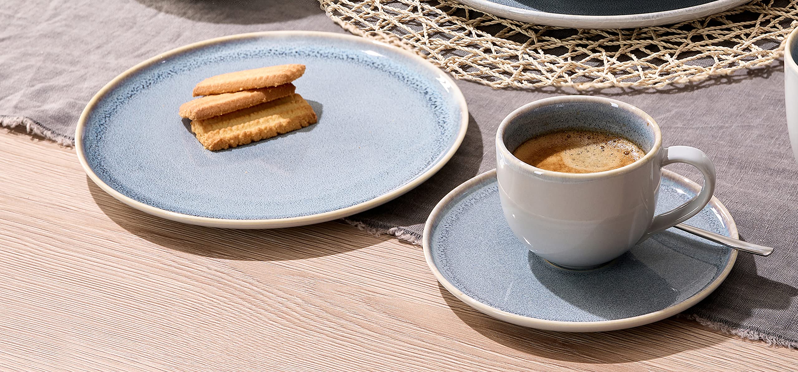 Ritzenhoff & Breker Kaffeeservice Skagen Stone, 12-teilig, Graublau
