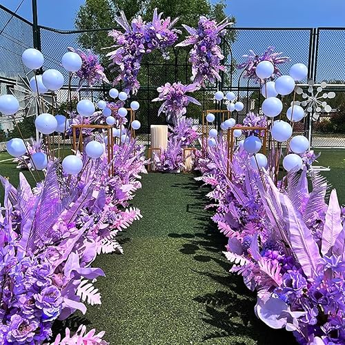 Miniatura 6 de 30 cabezas de hortensias de seda, flores artificiales de hortensias artificiales para decoración del hogar y boda (morado)