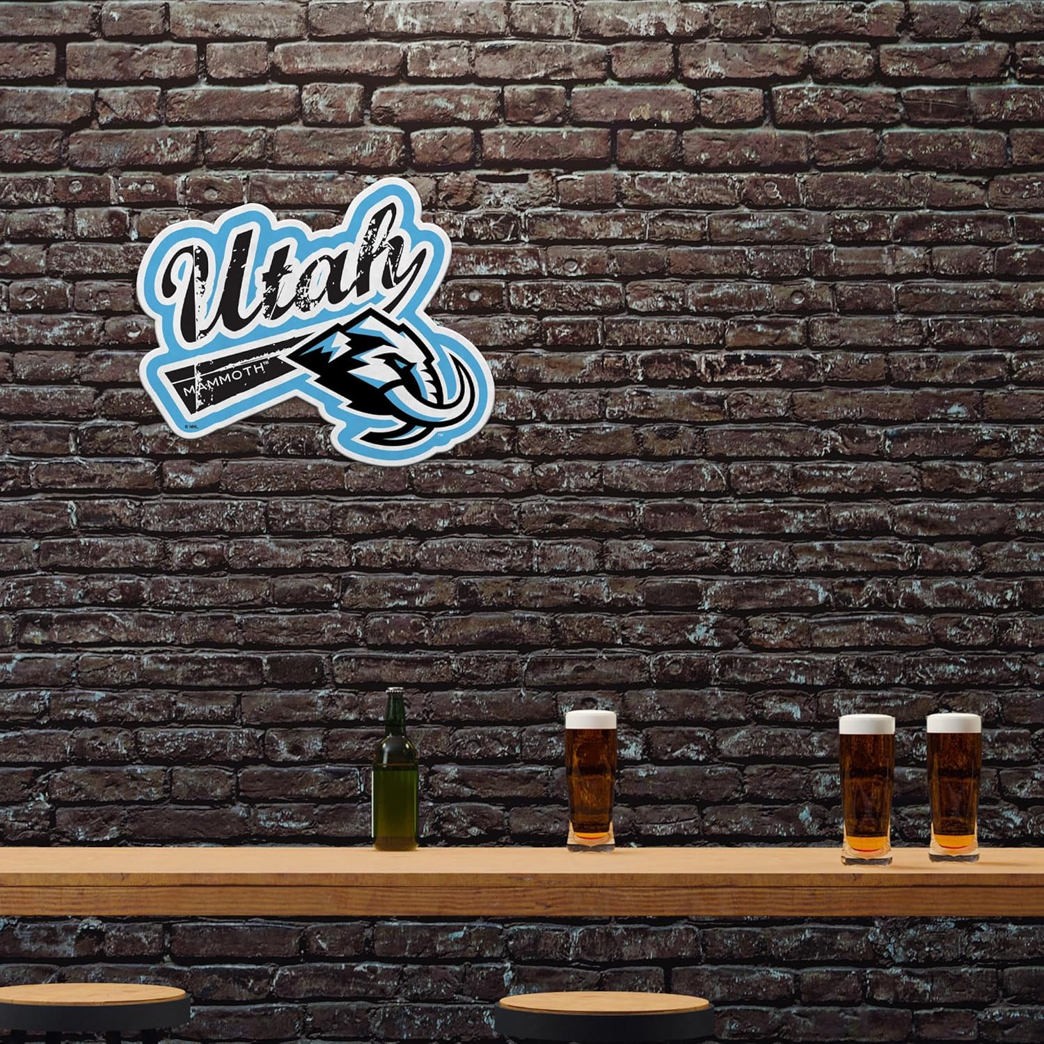 Rico Industries NHL Hockey Utah Mammoth Distressed Shape Cut Pennant - Home and Living Room Décor - Soft Felt EZ to Hang - Image 2