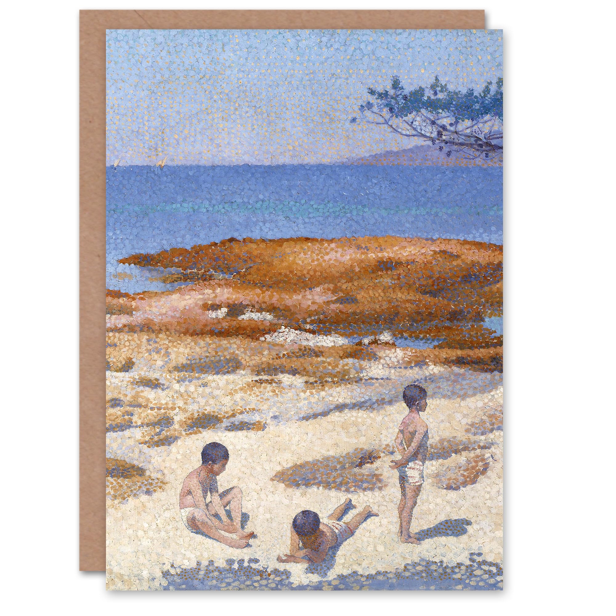 Artery8 Henri Edmond Cross Art Card Beach at Cabasson Seaside