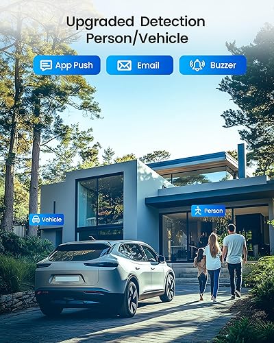 Miniatura 3 de ZOSI Sistema de cámara de seguridad con cable de 5 MP, 4 unidades de cámara panorámica/inclinable de 1080p con vista de 360° para interior/exterior