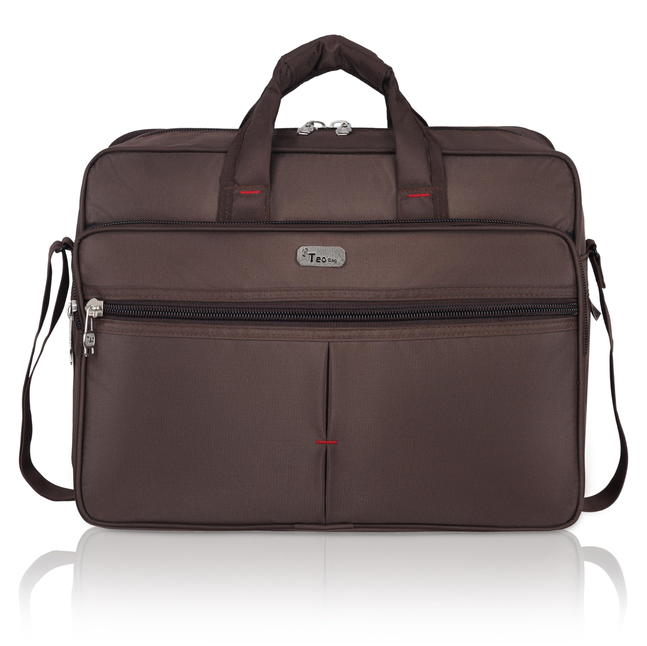 teo bag 38 Ltrs,18 Inch Large size Polyester Messenger Bag, Multipurpose Bag For Mechanics, Electrician & Technician/Tool Bag/Shoulder Bag, office Bag with 5 Pockets & Compartments - Brown-picture-21