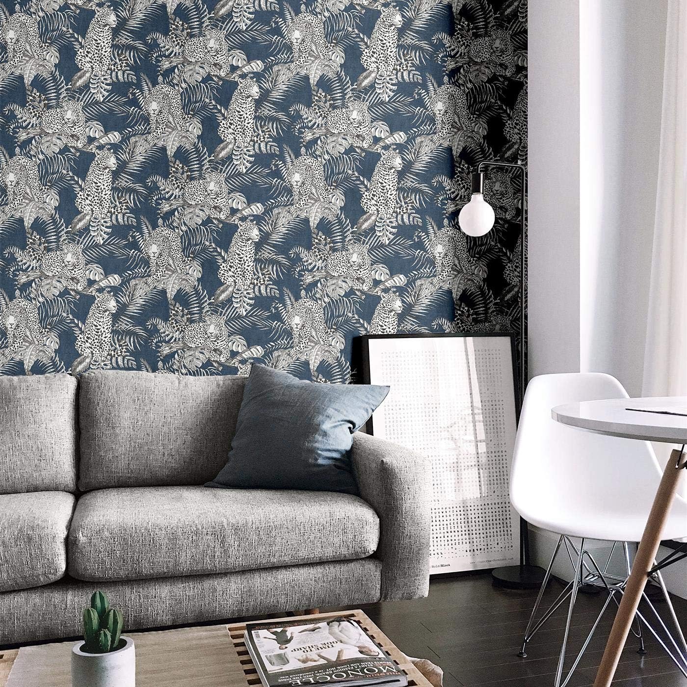 YöL Mamboa Wallpaper Darcy James Jaguar Jungle Tropical Blue