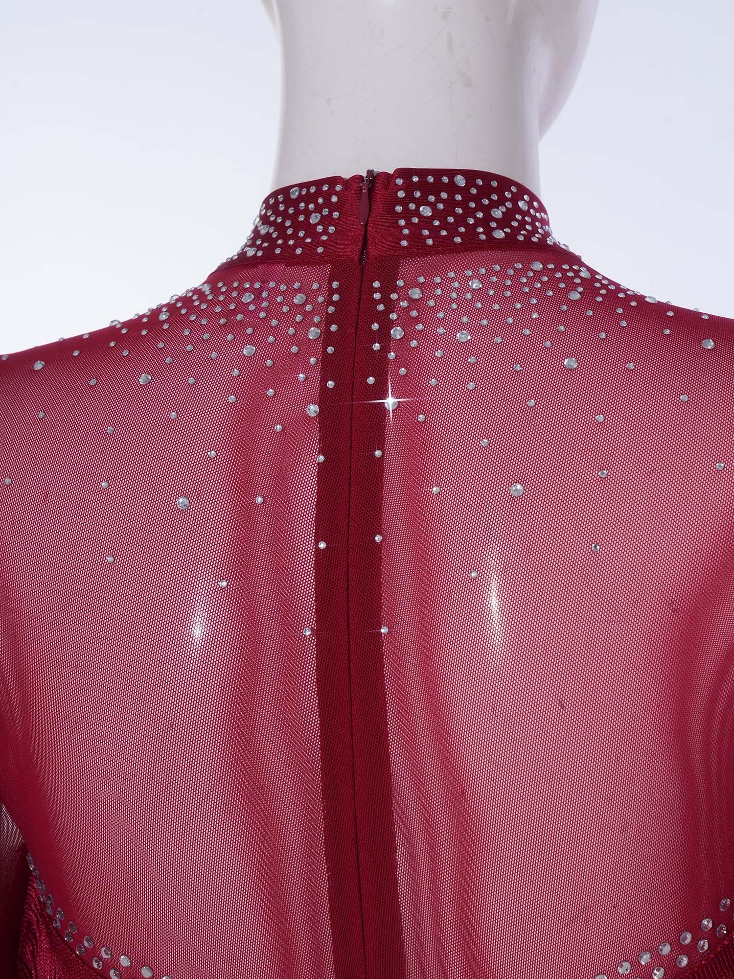 inlzdz Femme Justaucorps Gymnastique Rythmique Combinaisons Rompevêtements Manches Longues Épaule Découverte Justaucorps Danseuse Acrobatie