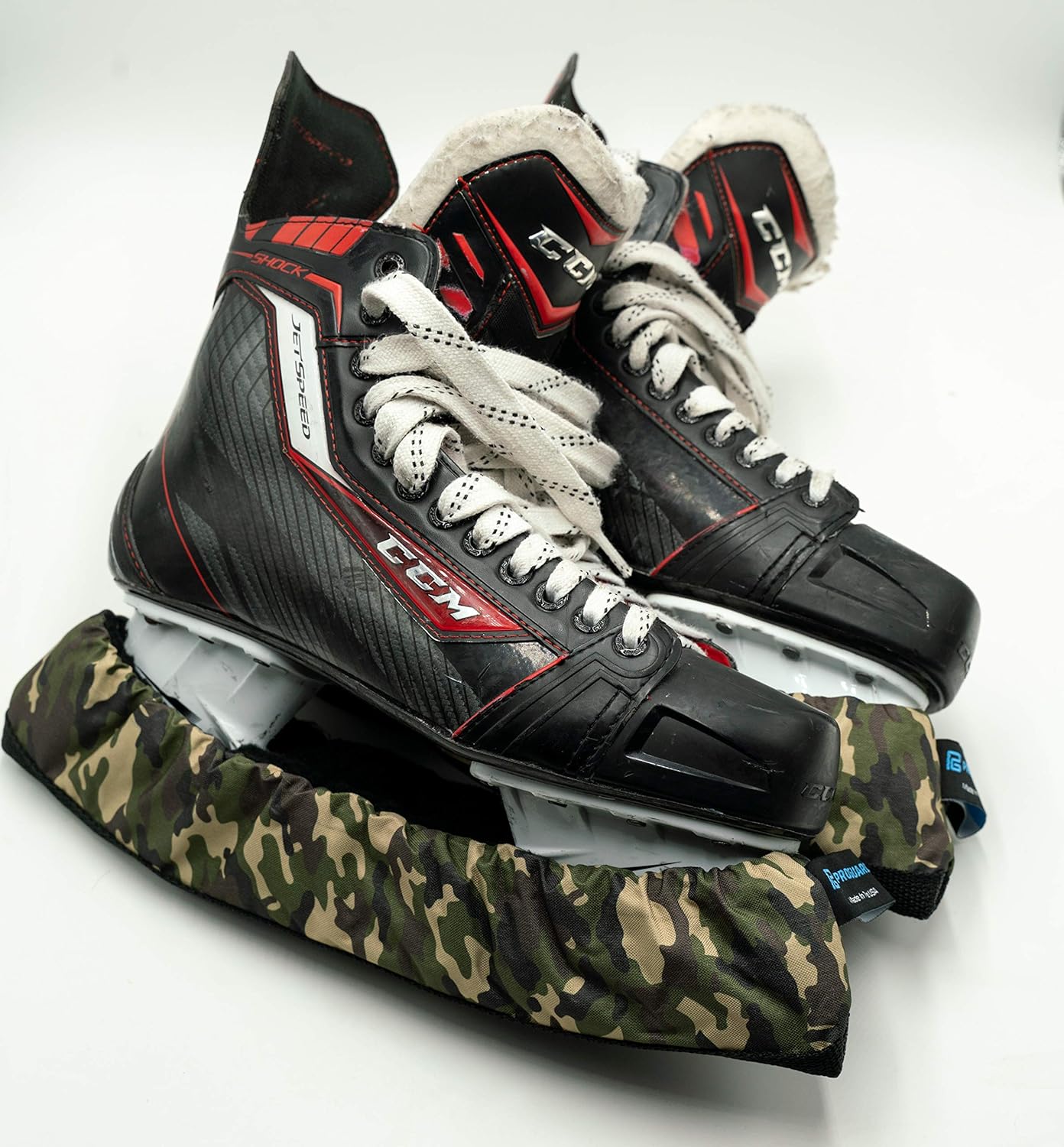 Proguard Ice Skate Guards, Blade Protectors for Ice Hockey Skates, Nylon with Terry Cloth Interior, Adult, Green Camouflage : Sports & Outdoors
