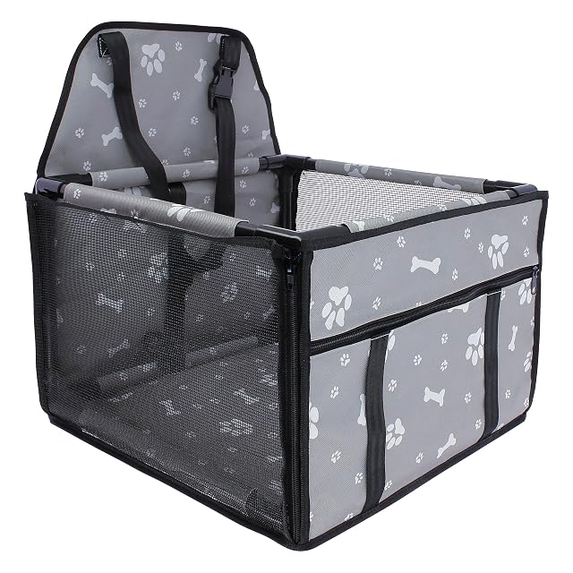 S SUMEX Protector de Asiento de Coche para Mascota Asiento de Coche Seguridad para Perros Gatos Estructura…