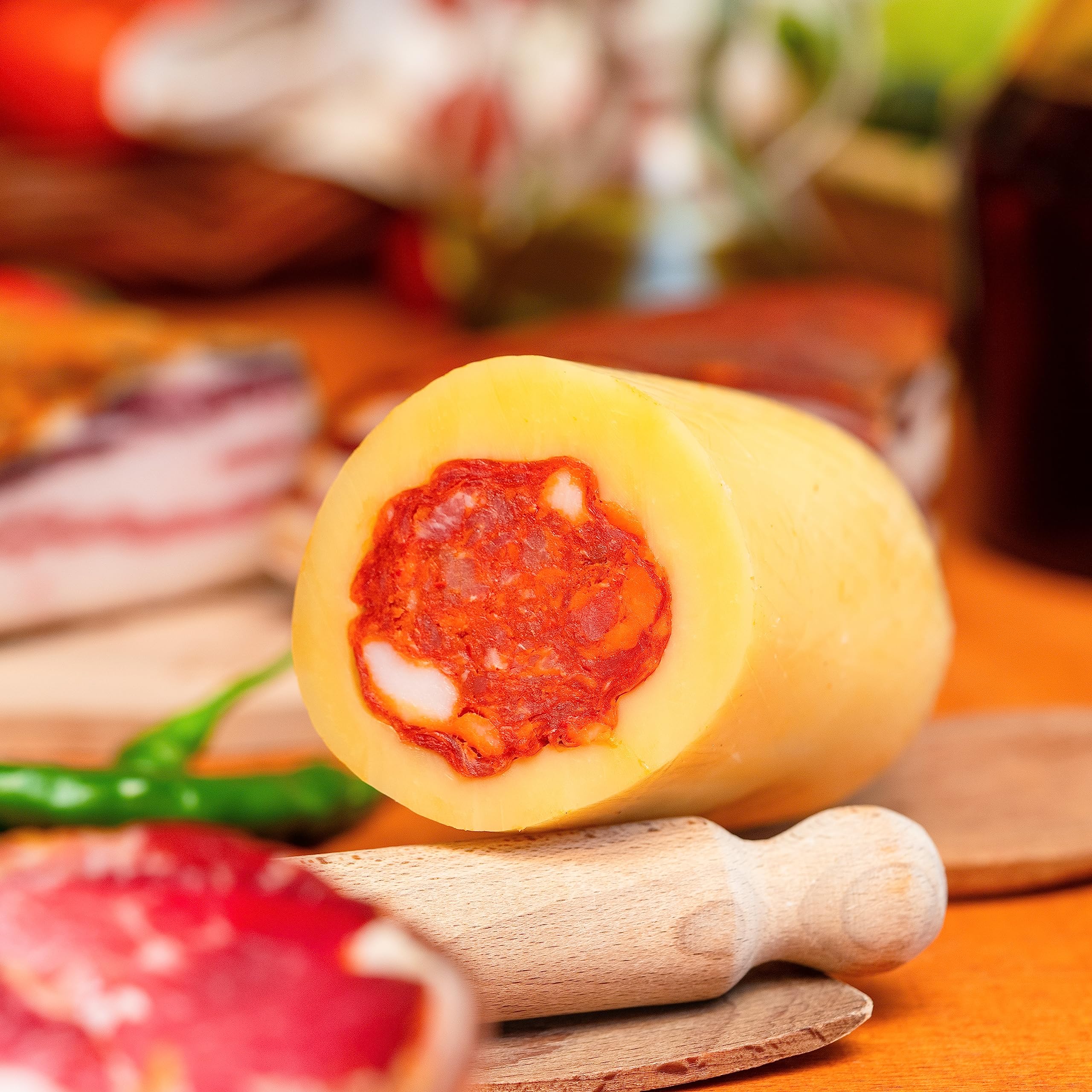Box Cadeau Apéritif: Stuzzichella, Olives Écrasées, Sop Provola, Saucisse - Explorez les Authentiques Délices Calabrais pour des Moments de Convivialité - Saveurs Méditerranéennes