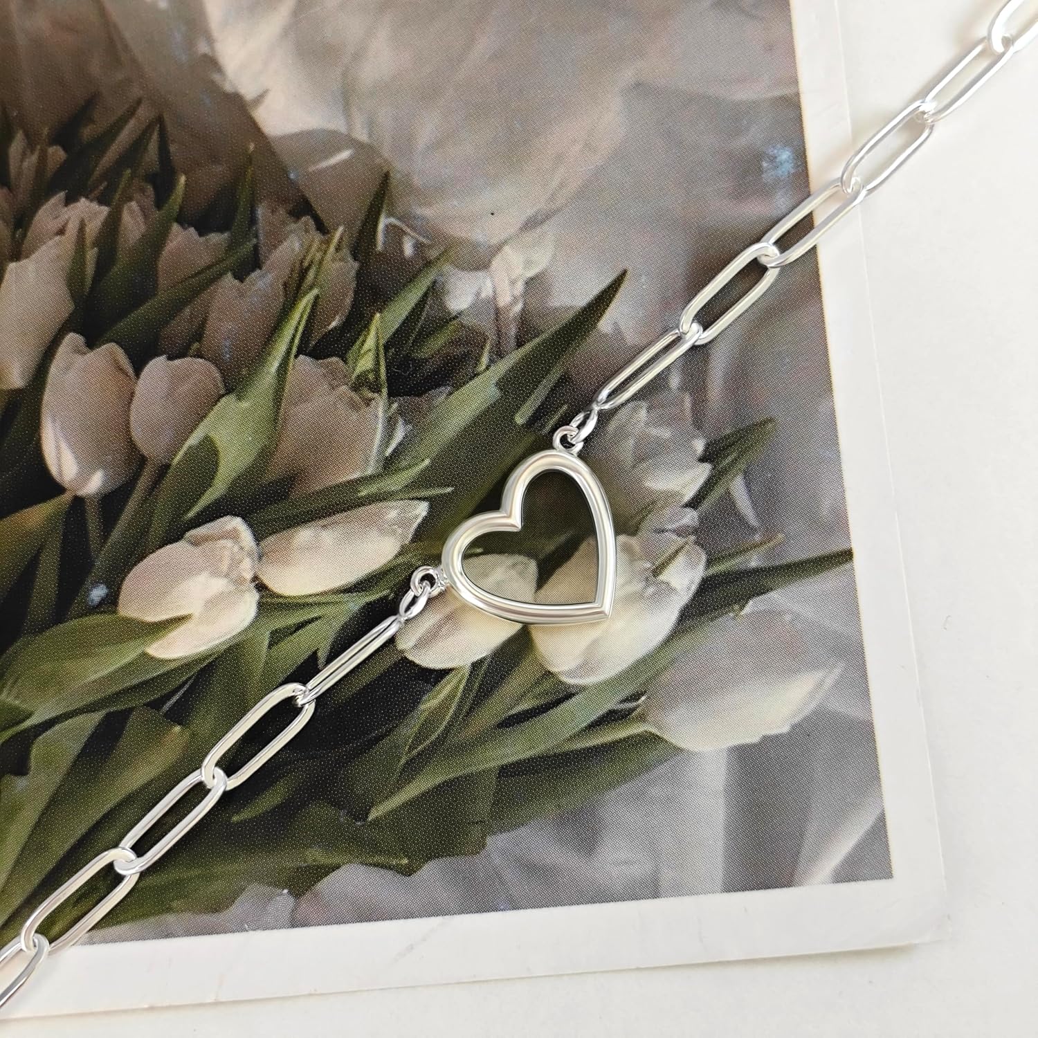 Zeffy Cute Heart Necklace 18k Gold/Silver Plated Tiny Heart Pendant Choker Necklaces Gold Love Heart Chain Necklace for Women Dainty Gold Jewelry Valentines Day Gifts for Women Girls Teen Girls - Image 7