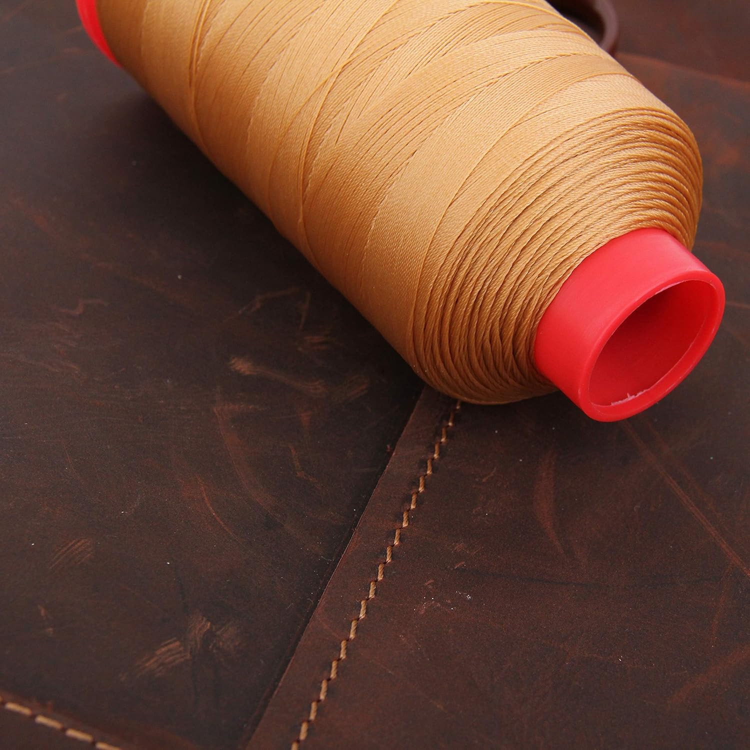 Threadart Heavy Duty Bonded Nylon Thread - 1650 yards (1500m) - Coated No Unravel - #69 T70 Size 210D/3 - For Upholstery, Leather, Vinyl, Weaving Hair, Denim, and Other Heavy Fabric - White
