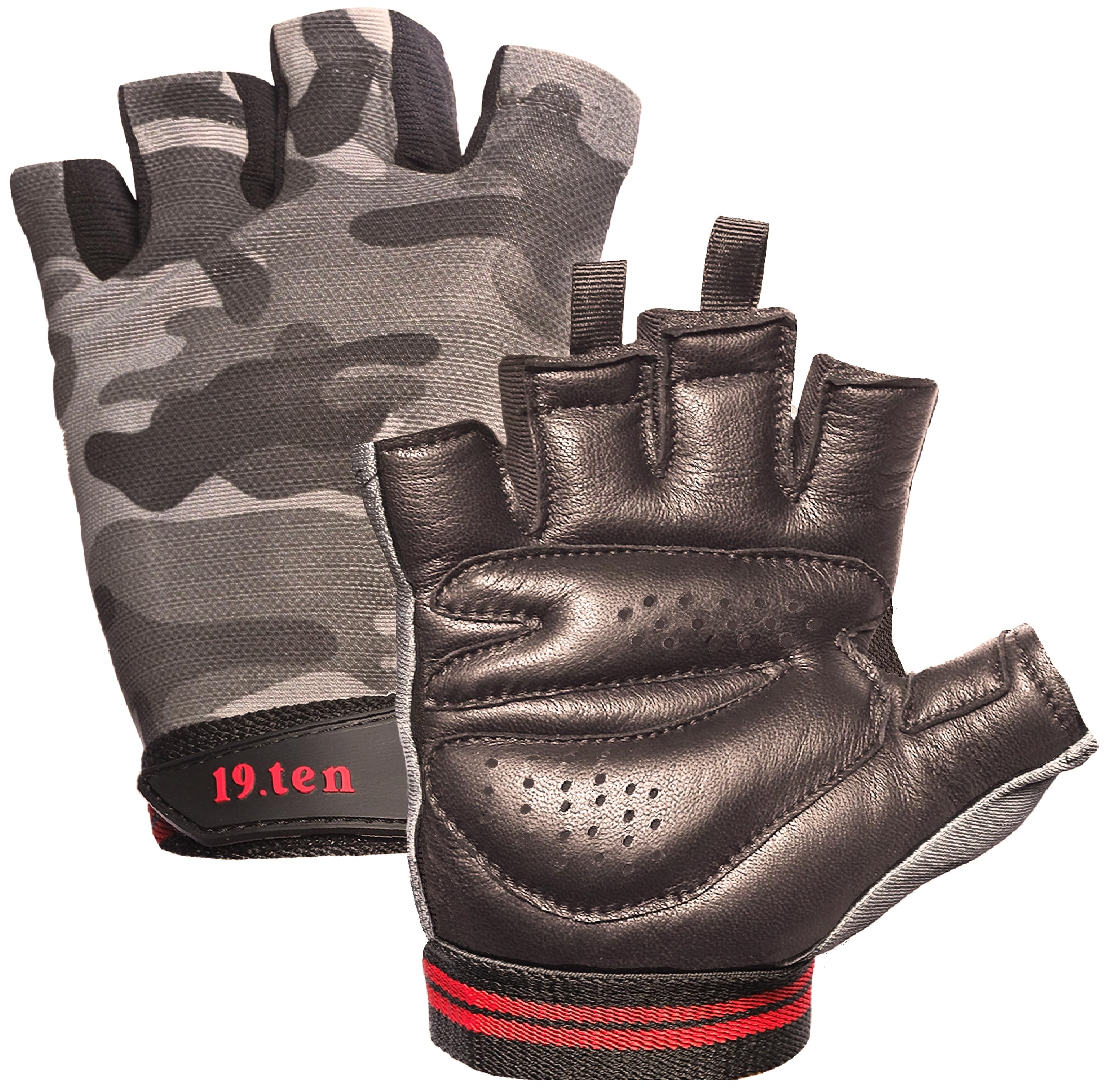 19.ten 19Ten Vanguard from Sree Gloves for Men and Women Palm Protection Washable Leather Weightlifting Gym Fitness Workout Exercise Body Building Pull Ups Accessory (Large, Wall Grey)-image-25