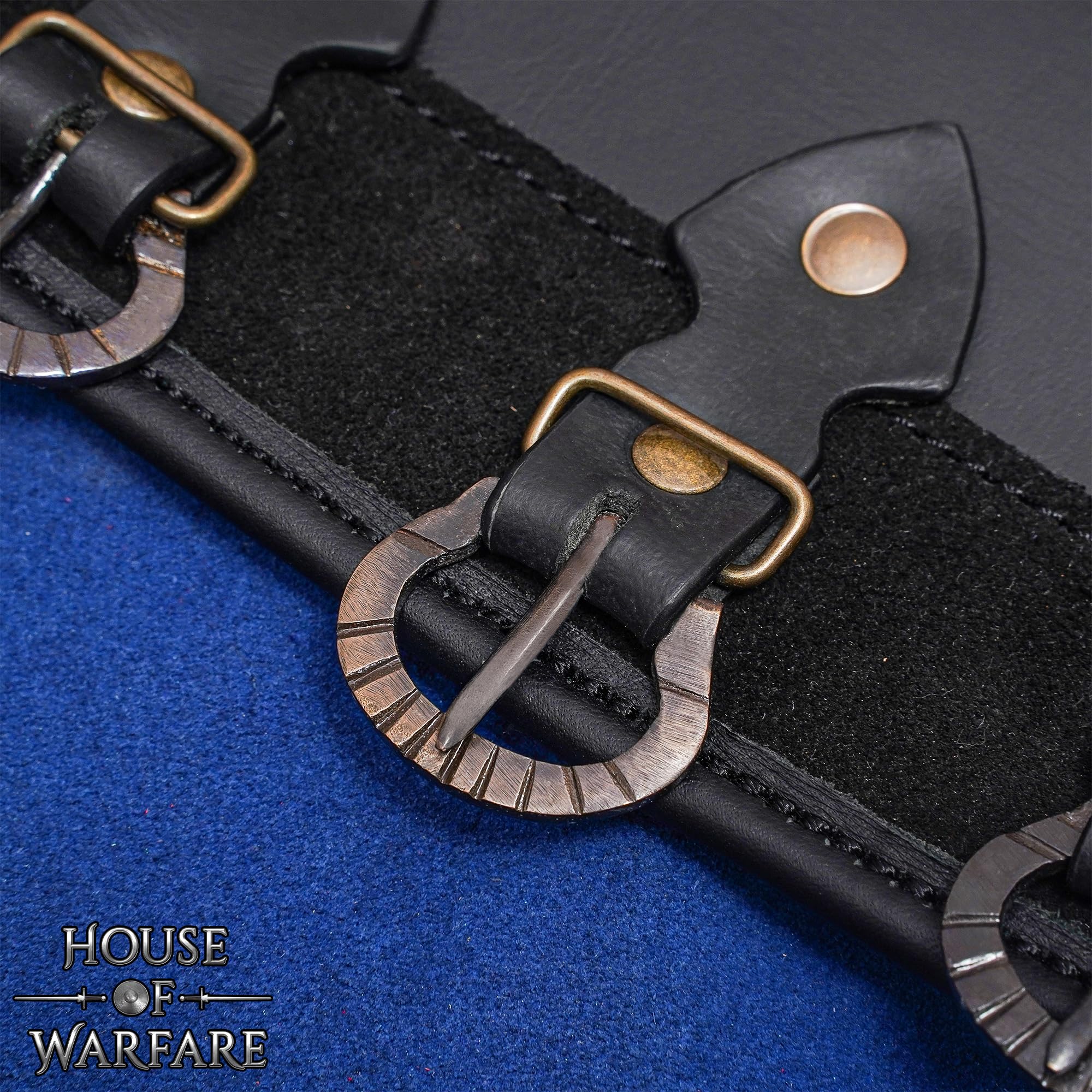 House of Warfare Mittelalterliche Armschienen 100% echtes Leder Armschutz - Authentischer Armschutz für LARP, Fantasy, Halloween